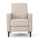 Tery Manual Recliner Sofa Chair | Tufted Back | Track Arms | Wheat Polyester