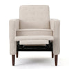 Tery Manual Recliner Sofa Chair | Tufted Back | Track Arms | Wheat Polyester