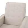 Tery Manual Recliner Sofa Chair | Tufted Back | Track Arms | Wheat Polyester