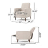 Tery Manual Recliner Sofa Chair | Tufted Back | Track Arms | Wheat Polyester