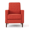 Tery Manual Recliner Sofa Chair | Tufted Back | Track Arms | Orange Polyester
