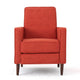 Tery Manual Recliner Sofa Chair | Tufted Back | Track Arms | Orange Polyester