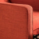 Tery Manual Recliner Sofa Chair | Tufted Back | Track Arms | Orange Polyester
