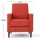 Tery Manual Recliner Sofa Chair | Tufted Back | Track Arms | Orange Polyester