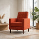 Tery Manual Recliner Sofa Chair | Tufted Back | Track Arms | Orange Polyester