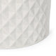 Gana Cylindrical Planter | 3D Diamond Design | Antique White Concrete 16"