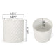 Gana Cylindrical Planter | 3D Diamond Design | Antique White Concrete 16"