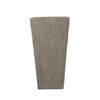 Rahu Tall Tapered Planter | Bark-Like Stone Finish | Brown Concrete 31"