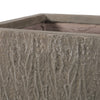 Rahu Tall Tapered Planter | Bark-Like Stone Finish | Brown Concrete 31"