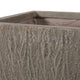 Rahu Tall Tapered Planter | Bark-Like Stone Finish | Brown Concrete 31"