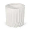 Gana Cylindrical Planter | Ribbed Pattern | Antique White Concrete 17"