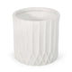 Gana Cylindrical Planter | Ribbed Pattern | Antique White Concrete 17"