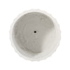 Gana Cylindrical Planter | Ribbed Pattern | Antique White Concrete 17"