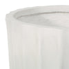 Gana Cylindrical Planter | Ribbed Pattern | Antique White Concrete 17"