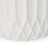 Gana Cylindrical Planter | Ribbed Pattern | Antique White Concrete 17"