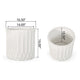 Gana Cylindrical Planter | Ribbed Pattern | Antique White Concrete 17"