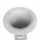 Kiti Urn Planter on Pedestal | Carved Antique White Concrete | 28"