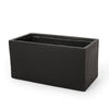 Rectangular Planter | Handcrafted | Stone Finish Black Concrete 35"