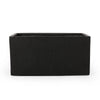 Rectangular Planter | Handcrafted | Stone Finish Black Concrete 35"