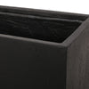Rectangular Planter | Handcrafted | Stone Finish Black Concrete 35"