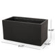 Rectangular Planter | Handcrafted | Stone Finish Black Concrete 35"
