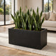 Rectangular Planter | Handcrafted | Stone Finish Black Concrete 35"