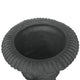 Kiti Urn Planter on Pedestal | Antique Gray Concrete w Carving | 28 Inch