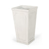 Rahu Tall Tapered Planter | Framed Panel | Antique White Concrete 31"