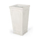 Rahu Tall Tapered Planter | Framed Panel | Antique White Concrete 31"