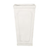 Rahu Tall Tapered Planter | Framed Panel | Antique White Concrete 31"