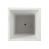 Rahu Tall Tapered Planter | Framed Panel | Antique White Concrete 31"