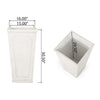 Rahu Tall Tapered Planter | Framed Panel | Antique White Concrete 31"