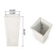 Rahu Tall Tapered Planter | Framed Panel | Antique White Concrete 31"