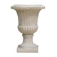 Italian Urn Planter | Campana Shape | Fluted Antique White Concrete 27"