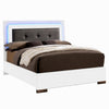Full Bedroom Set, White and Gray, 2 Piece Set with Nightstand