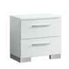 Full Bedroom Set, White and Gray, 2 Piece Set with Nightstand