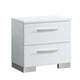 Full Bedroom Set, White and Gray, 2 Piece Set with Nightstand