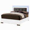 Full Bedroom Set, White and Gray, 2 Piece Set with Nightstand