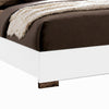 Full Bedroom Set, White and Gray, 2 Piece Set with Nightstand