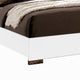 Full Bedroom Set, White and Gray, 2 Piece Set with Nightstand