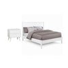 Full Bedroom Set, White, 2 Piece Set with Nightstand
