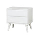 Full Bedroom Set, White, 2 Piece Set with Nightstand