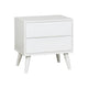 Full Bedroom Set, White, 2 Piece Set with Nightstand