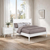 Full Bedroom Set, White, 2 Piece Set with Nightstand