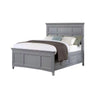 Full Bedroom Set, Gray and Chrome, 2 Piece Set with Nightstand