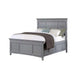 Full Bedroom Set, Gray and Chrome, 2 Piece Set with Nightstand