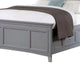 Full Bedroom Set, Gray and Chrome, 2 Piece Set with Nightstand