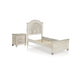 Full Bedroom Set | Pearl White | 2 Piece Set with Nightst&