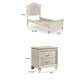 Full Bedroom Set | Pearl White | 2 Piece Set with Nightst&