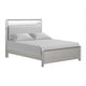 Full Bedroom Set | Champagne Silver | Gray | & Nickel | 2 Piece Set with Nightst&